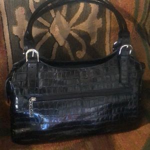 MAXX NY Leather Croc Embossed Bag